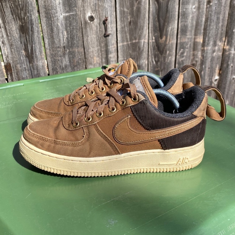 Nike Air Force 1 Low Carhartt WIP Ale Brown Canvas Mens AV4113-200
